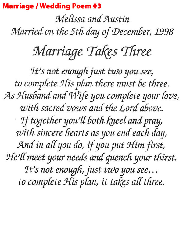 Marriage/Wedding Poem 3